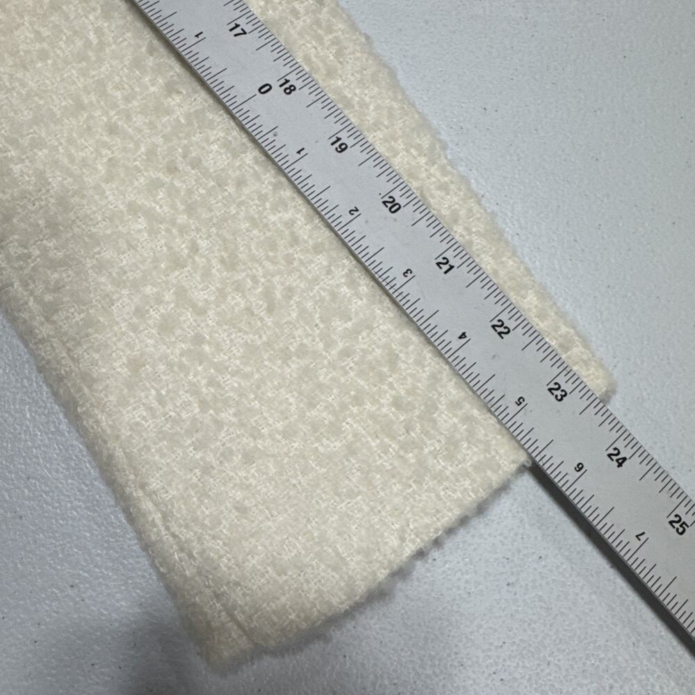 ZARA Womens Straight-Cut Wool Blend Coat Ecru/White Small Textured 8471/449/712 - Picture 11 of 13